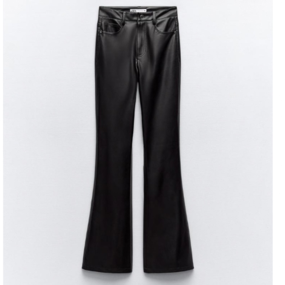 Faux Leather Flared Pants